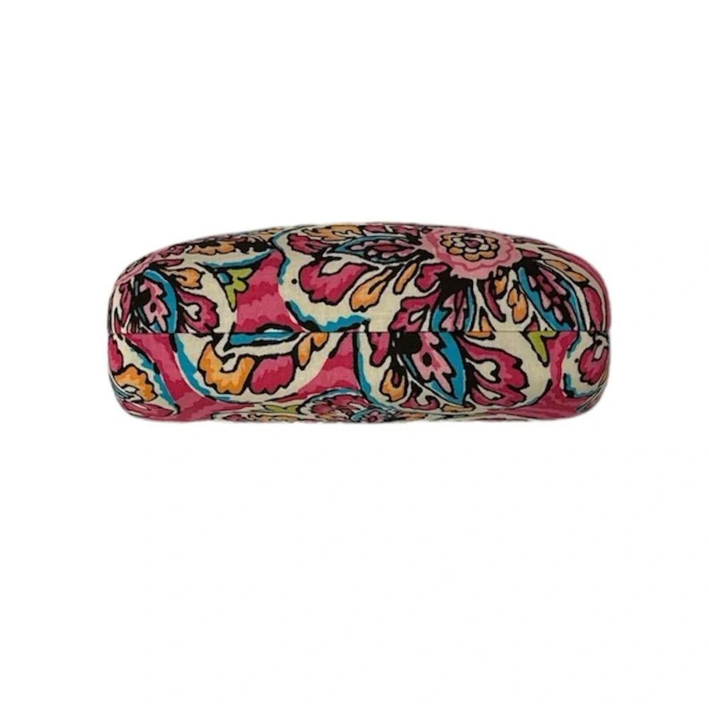 Vera Bradley Eyeglasses Case Pink Red Paisley Hard Clamshell